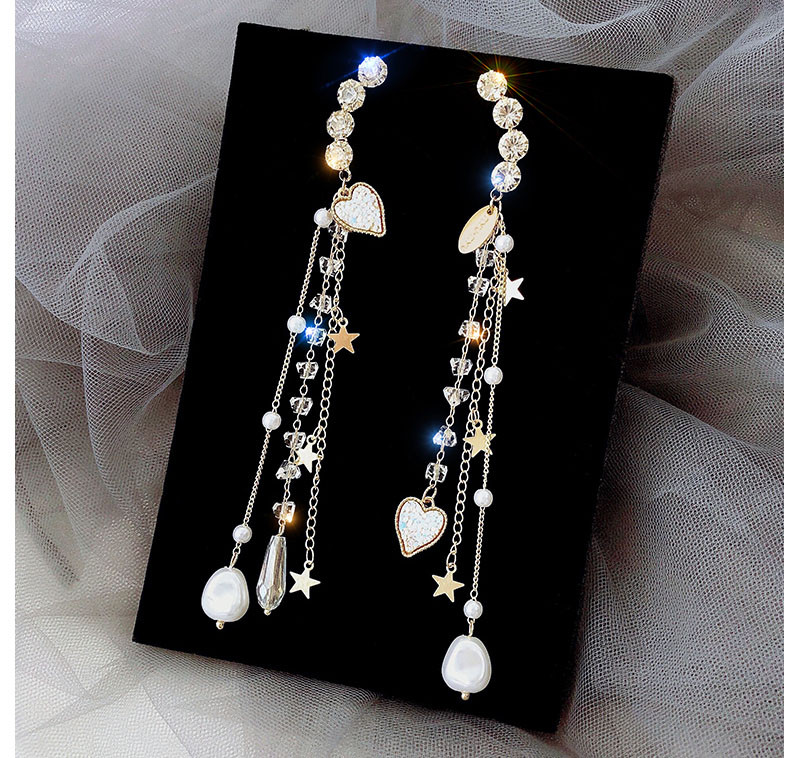 Cercei eleganti de dama cu margele si perle