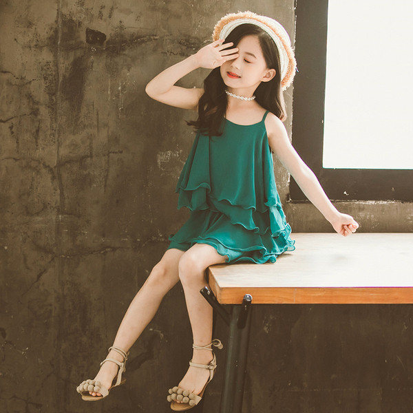 Set modern pentru copii pentru fete in culoarea verde inchis