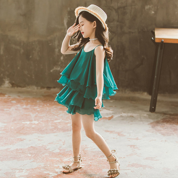 Set modern pentru copii pentru fete in culoarea verde inchis