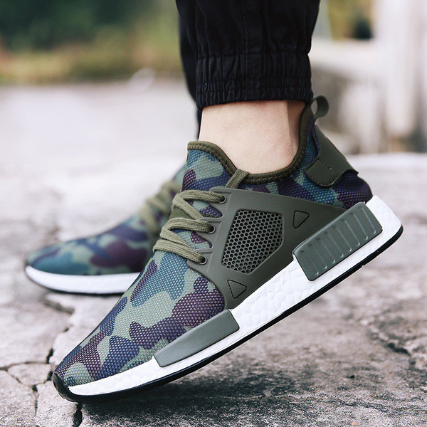 Adidasi barbati cu model camuflaj sireturi - doua modele