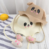 Palarie de plaja moderna pentru copii cu element 3D in mai multe culori