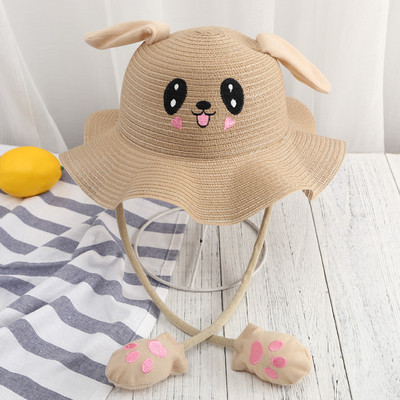 Palarie de plaja moderna pentru copii cu element 3D in mai multe culori