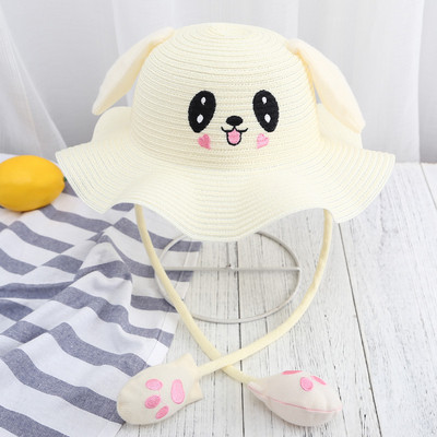 Palarie de plaja moderna pentru copii cu element 3D in mai multe culori