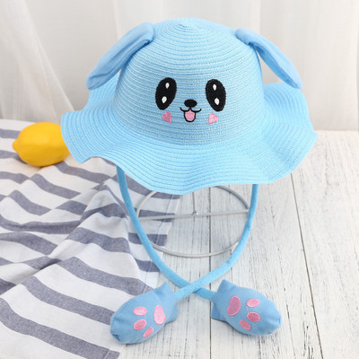 Palarie de plaja moderna pentru copii cu element 3D in mai multe culori