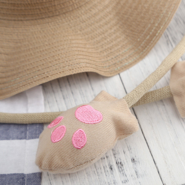 Palarie de plaja moderna pentru copii cu element 3D in mai multe culori