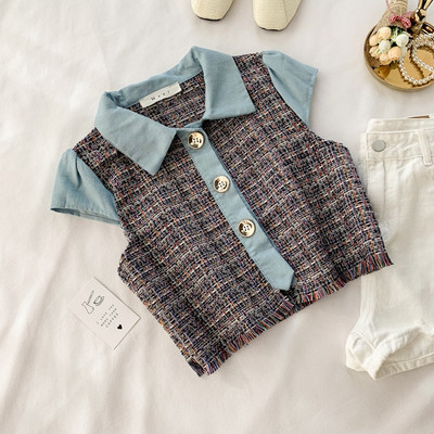 Cămașă elegantă de damă cu mâneci scurte în trei culori