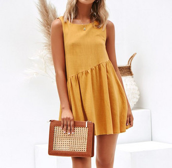 Rochie casual de dama cu decolteu O in mai multe culori