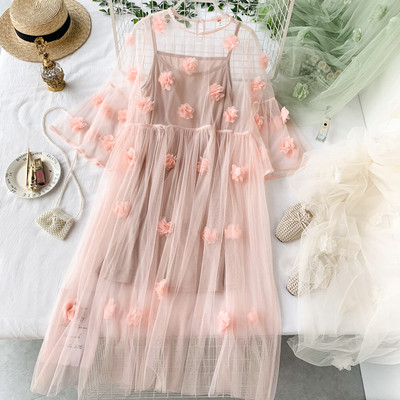 Rochie moderna de dama cu elemente 3D in mai multe culori