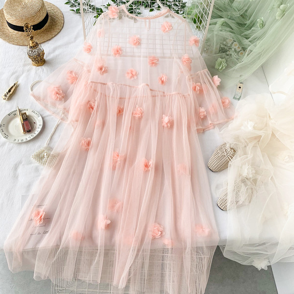 Rochie moderna de dama cu elemente 3D in mai multe culori