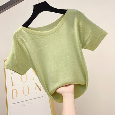 Tricou dama model simplu cu maneca scurta