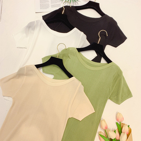 Tricou dama model simplu cu maneca scurta