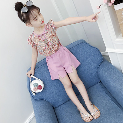 Set de copii elegant pentru fete in doua culori cu broderie