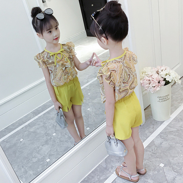 Set de copii elegant pentru fete in doua culori cu broderie