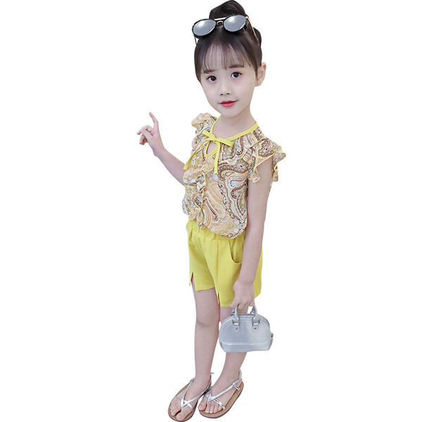 Set de copii elegant pentru fete in doua culori cu broderie