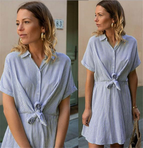 Rochie de dama eleganta cu maneci scurte si guler in doua culori