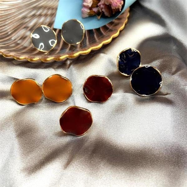 Cercei rotunzi casual dama in mai multe culori