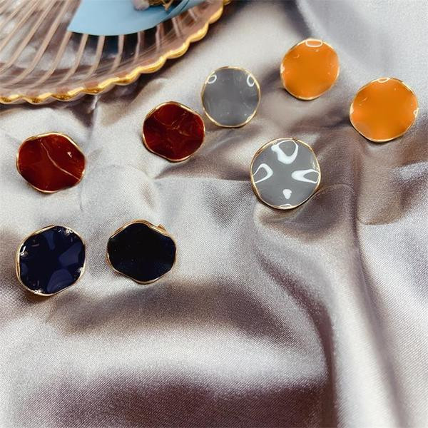 Cercei rotunzi casual dama in mai multe culori