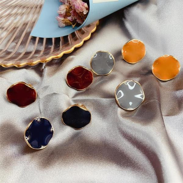 Cercei rotunzi casual dama in mai multe culori