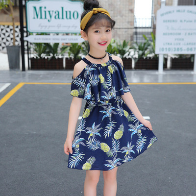 Rochie casual pentru copii pentru fete in trei culori cu motive florale