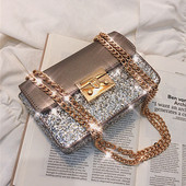 Geanta de dama moderna cu paiete in trei culori