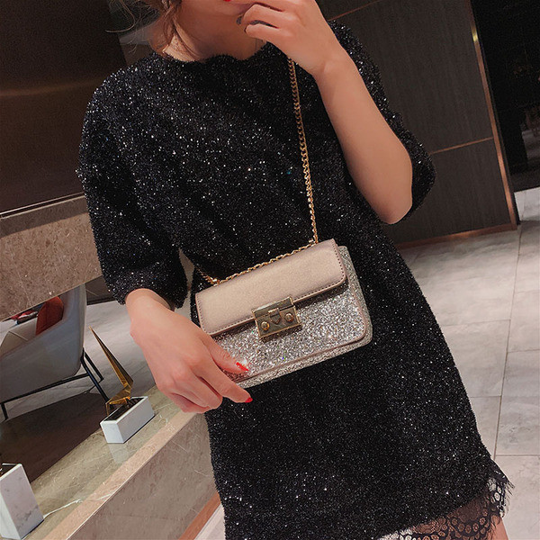 Geanta de dama moderna cu paiete in trei culori