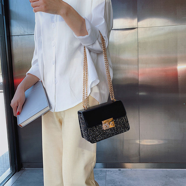 Geanta de dama moderna cu paiete in trei culori