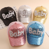 Új modern gyerek sapka napellenzővel és flitterekkel több színben