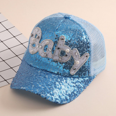 Új modern gyerek sapka napellenzővel és flitterekkel több színben