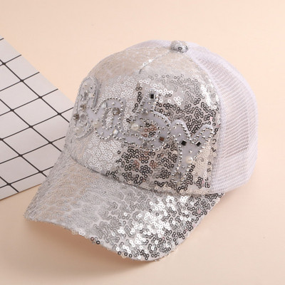 Új modern gyerek sapka napellenzővel és flitterekkel több színben