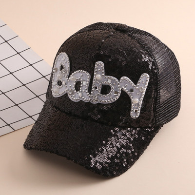 Új modern gyerek sapka napellenzővel és flitterekkel több színben