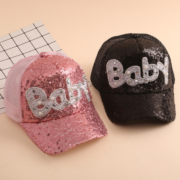 Új modern gyerek sapka napellenzővel és flitterekkel több színben