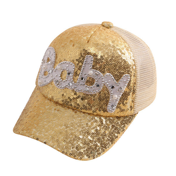 Új modern gyerek sapka napellenzővel és flitterekkel több színben