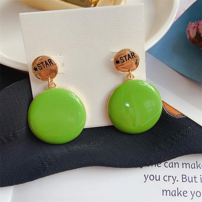 Cercei de dama de culoare verde