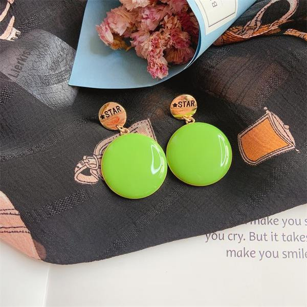 Cercei de dama de culoare verde