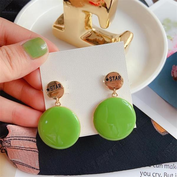 Cercei de dama de culoare verde