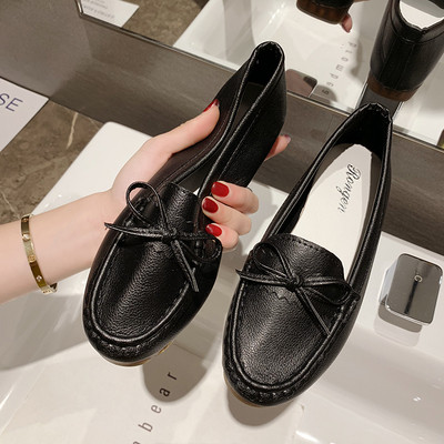 Mocasini eleganti de dama din piele ecologica cu panglica in mai multe culori