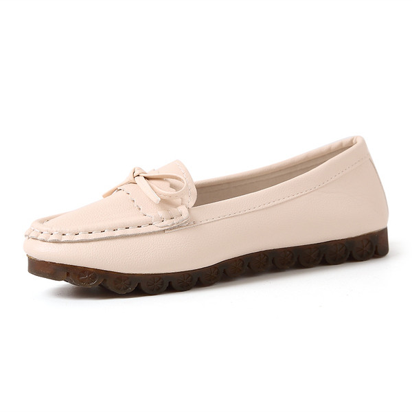 Mocasini eleganti de dama din piele ecologica cu panglica in mai multe culori