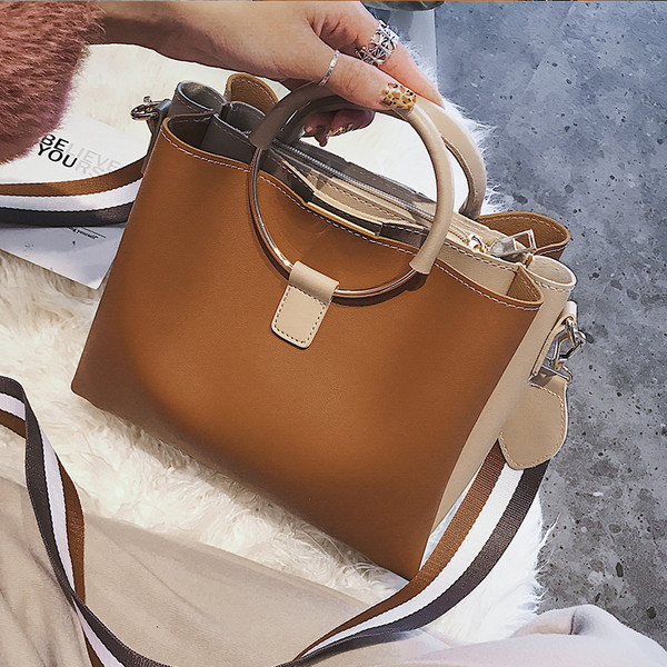 Geanta de dama din piele in trei culori