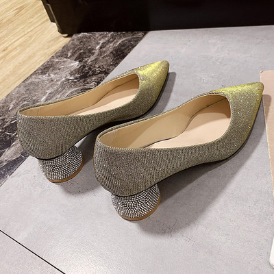 Pantofi eleganti de dama cu toc stralucitor in mai multe culori