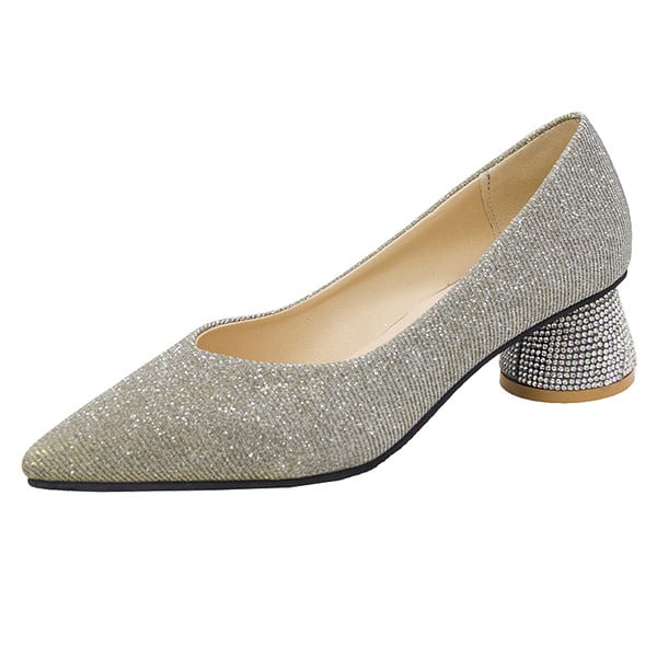 Pantofi eleganti de dama cu toc stralucitor in mai multe culori