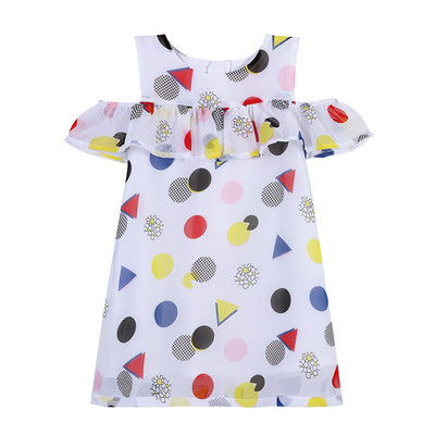 Rochie modernă pentru copii pentru fete cu puncte albe