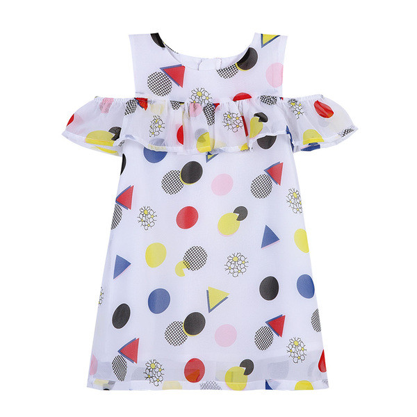 Rochie modernă pentru copii pentru fete cu puncte albe