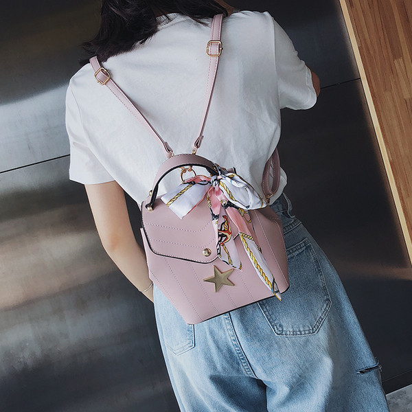 Rucsac de dama cu decor metalic in trei culori