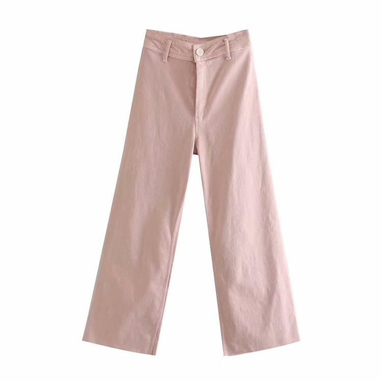 Blugi de dama model lat de culoare roz