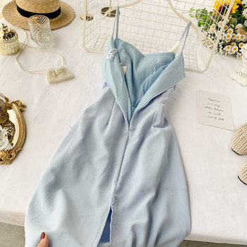 Rochie moderna de dama cu bretele subtiri