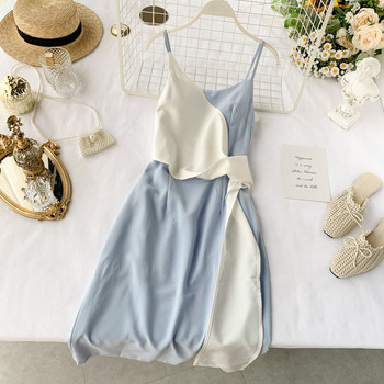 Rochie moderna de dama cu bretele subtiri