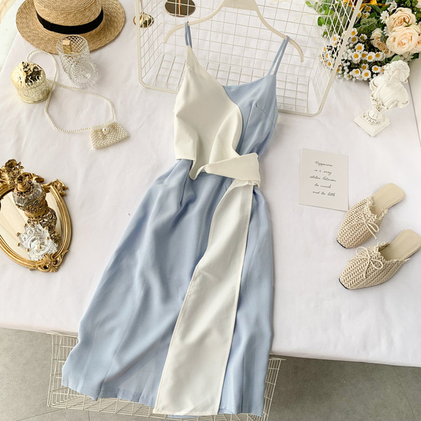 Rochie moderna de dama cu bretele subtiri