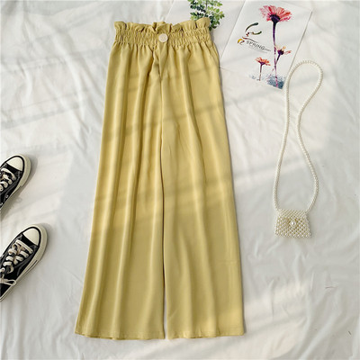 Pantaloni casual dama model lat cu talie inalta in mai multe culori