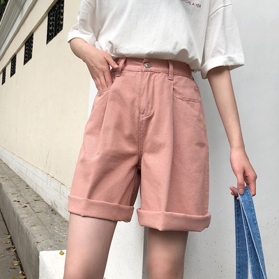 Pantaloni scurți moderni din denim de damă, lungime 3/4, în diferite culori