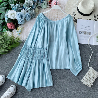 Set modern pentru femei din două părți în culori deschise și închise